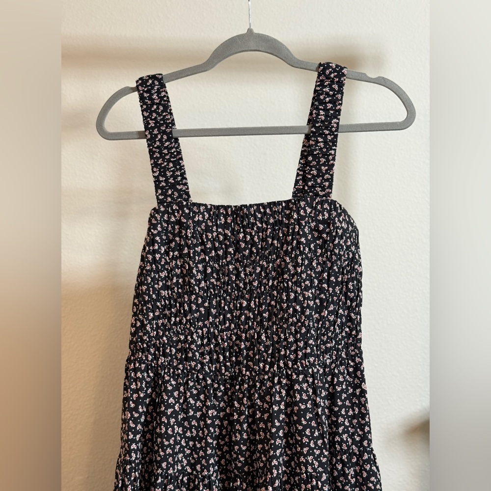 Greylin Black and Red Floral Dress